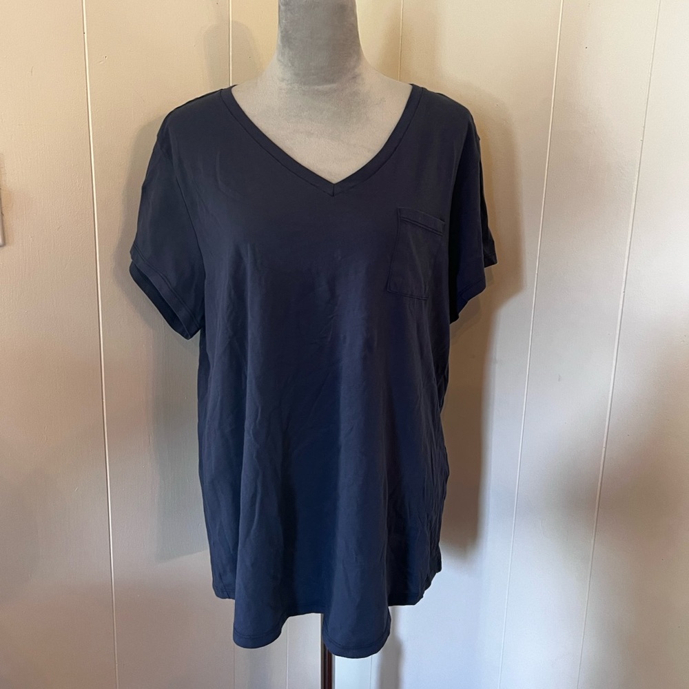 NWT Goodthreads V-Neck Pocket Tee, Navy, XL